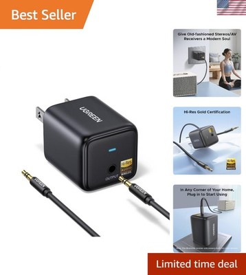Bluetooth 6.0 LDAC Audio Adapter for TV Home Speakers, High-Resolution Wirele...