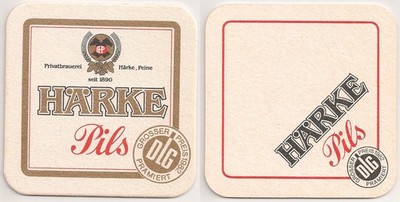 Private brewery Härke, Peine - old beer mat ''Härke Pils DLG 1982''