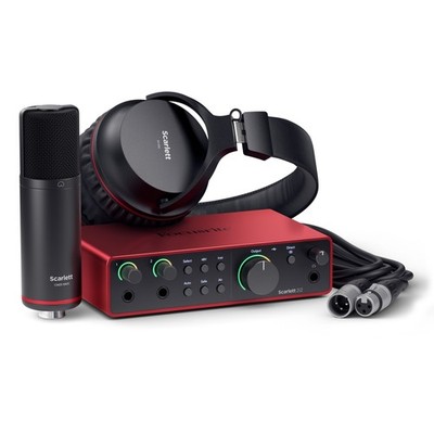 Focusrite Scarlett 2i2 Studio 4th Gen with CM25 MKIII & SH-450 - USB Interface
