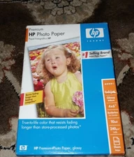 HP Premium Photo Paper 100 Sheets Glossy 4x6 Borderless Inkjet New