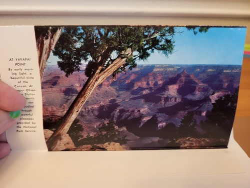 Grand Canyon National Park Arizona Multi-view Folder Postcard 1950s Fred Harvey - Picture 19 of 19