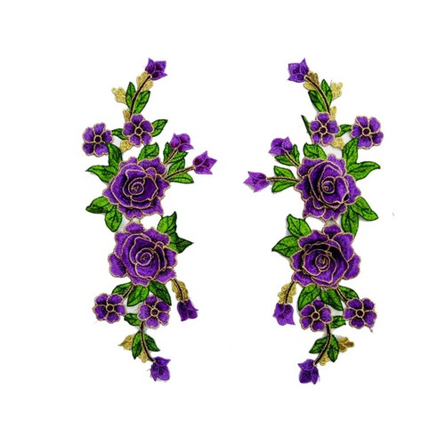 Large Floral Iron Sew On Patch Badge Embroidery Flower Rose Applique Cloth DIY🎀 - Picture 12 of 60