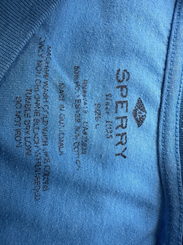 Sperry Top-Sider Men’s T-Shirt Blue Expedition Supply Shirt Size Large - Image 4 of 4