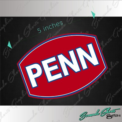 PENN Decal / 5'' Vinyl Vehicle FIshing Logo Reels Tackle Gear Sticker si