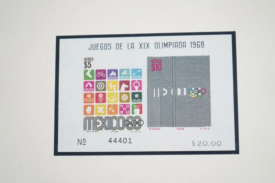 WORLDWIDE OLYMPICS 1968 COLLECTION OF 75+ MINT STAMPS STORED IN LINDNER ALBUM - Image 3 of 4