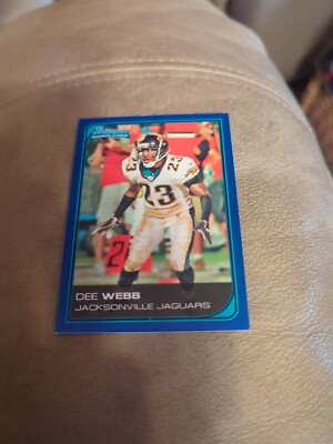 2006 Bowman Blue Jacksonville Jaguars Football Card #255 Dee Webb/500