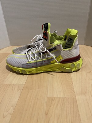 Nike React ISPA Men's Size 10.5 Sneakers Platinum Volt Running Shoes CT2692 002