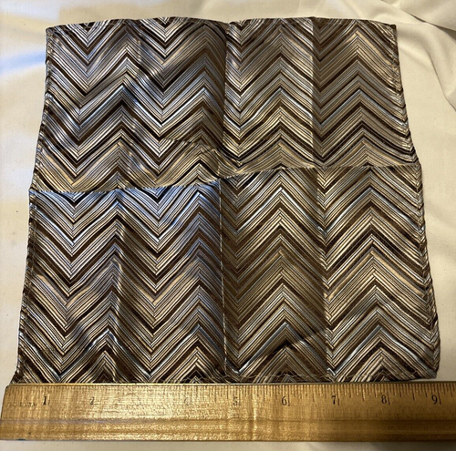 Pocket Square Handkerchief Hand Made 9”x9” 100% Silk Hand Made Unbranded - Picture 3 of 7