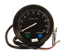 Vintage Style Led Tachometer 41 Ratio Mechanical Drive Black Body Face Plate