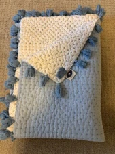 JOHN ROBSHAW SAHATI LIGHT INDIGO THROW