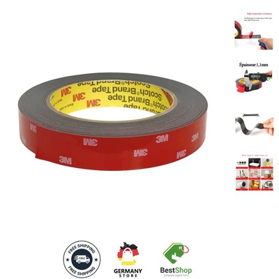 Vielseitiges Wasserfestes Doppelseitiges Klebeband 20mm x 4,7m für Auto und mehr