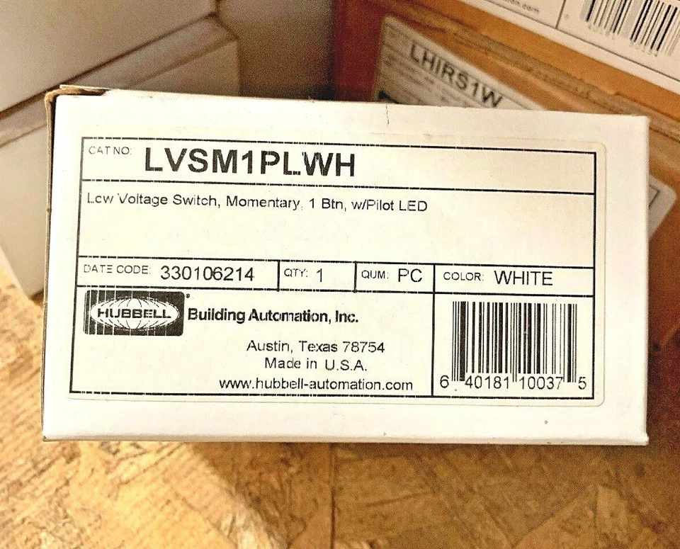 Hubbell LVSL1NPIV Pir & US 2-Circuit Wall Switch, White  - Image 2 of 4