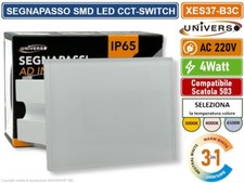 SEGNAPASSO SMD LED RETTANGOLARE IN VETRO MONTAGGIO A INCASSO 503E 4W CCT IP65