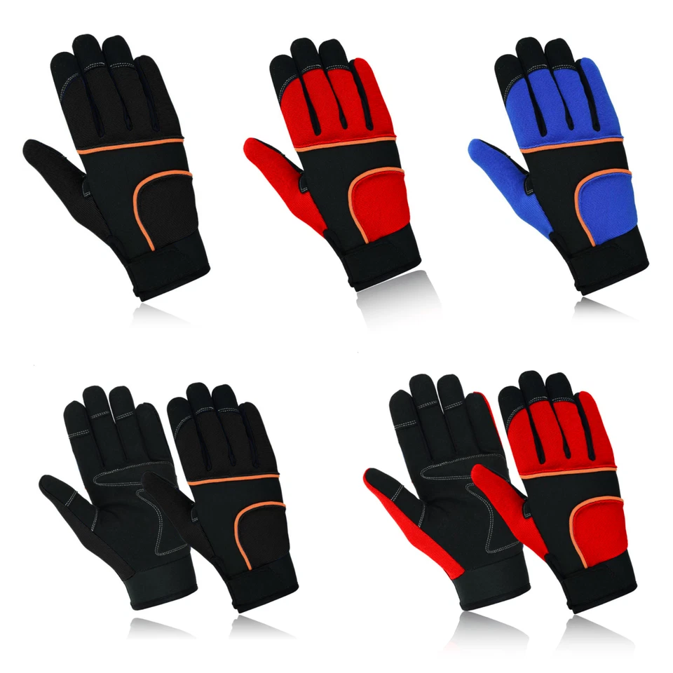 Guantes de trabajo de seguridad de alta resistencia protección de manos mecánico jardinería constructores corte Foto 2 de 4