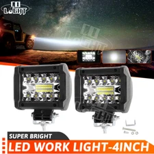 2x 4inch LED Work Light Bar 4WD Offroad SPOT Pods Fog ATV SUV Driving Lamp White