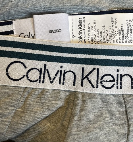 Two Calvin Klein Men's Boxer Briefs Underwear Black Gray Sz Small NP23130 - Picture 3 of 7
