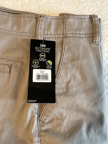 Pantaloncini elasticizzati Lee da uomo Extreme Motion Performance grigio ferro taglia: 34 NUOVI - Foto 5 di 12