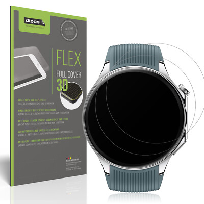 2x Full Cover Schutzfolie matt für OnePlus Watch 2 Panzerfolie Anti-Shock