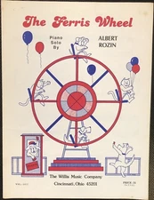 rare THE FERRIS WHEEL BY ALBERT ROZIN - PIANO SOLO SHEET MUSIC - 1984
