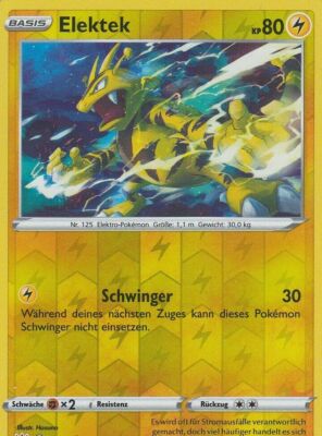 Elektek 044/163 REVERSE HOLO Pokemon Kampfstile Karte Deutsch