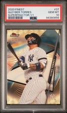 2020 TOPPS FINEST GLEYBER TORRES #37 SUPERFRACTOR 1/1 PSA 10 GEM MINT 💎 