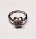 18k HGE white Gold Rhinestone Ring Size 5 — photo 5