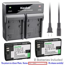 LP-E6 Battery or Dual Rapid Charger for Canon EOS R Mirrorless Digital Camera