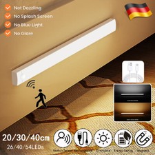 LED Unterbauleuchte mit Bewegungsmelder Sensor Weiß Stripe USB Akku Nachtlamp DE