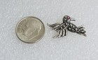 VTG 1994 AVON Hummingbird Silver Tone Faux Marcasite Stud Pierced Earrings — photo 3