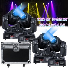 4X120W RGBW Stage Lighting 8Gobo DJ Lights Beam Moving Head Light LED Party Case