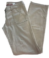 HOLLISTER HOSE 9 LANG CREME Twill Chino aufgesetzte Tasche Socal stretchig Cargo