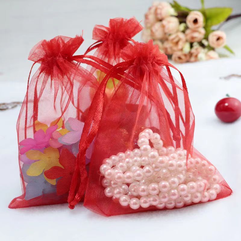 HOT 50pcs Sheer Organza Wedding Party Favor Gift Candy Bags 7x9cm