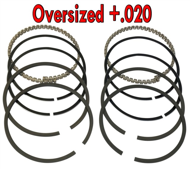 NEW! Set of 2 +.020 Oversized Piston Ring Set Harley 74" OHV Big Twins