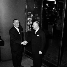 Christian Dior At The Lido 10Th Anniversary Of His First Parade 1957 Old Photo 2