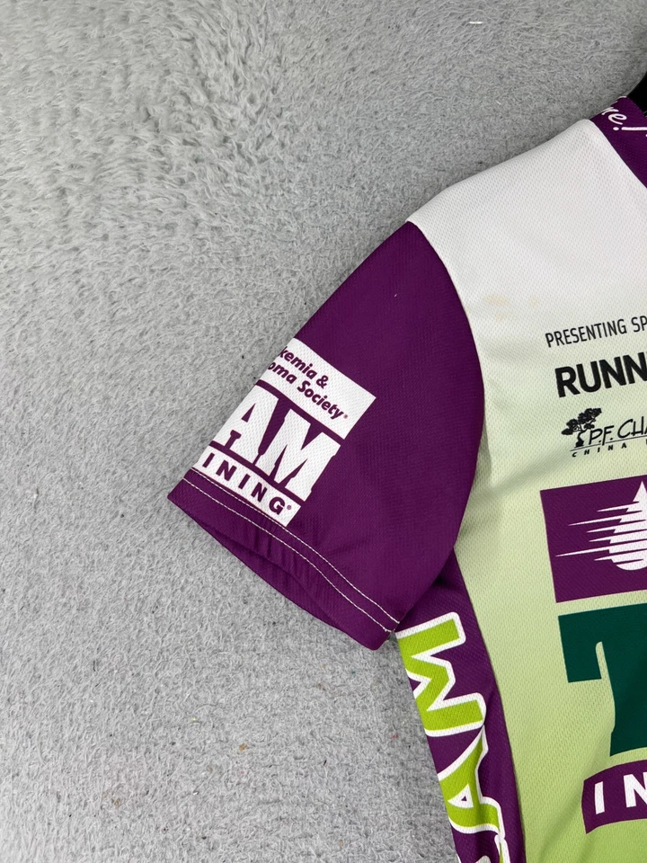 Camiseta deportiva de ciclismo para mujer mediana verde púrpura Honolulu Century Ride 2008 1/2 cremallera Foto 3 de 4