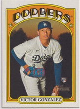2021 Topps Heritage #577 Victor Gonzalez RC Los Angeles Dodgers