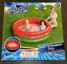 Sweet Strawberry Pool Ages 2+ 55145E Bestway Kiddie Kid Summer Fun 5 Feet H20GO!