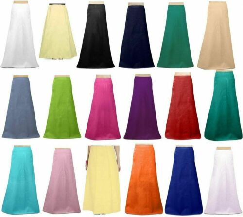Women Underskirt Cotton Saree Solid Inskirt Underskirt Skirt Sari inner wear - 第 1/16 張圖片