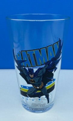 TM & DC COMICS BATMAN GLASS Marvel mug cup Bruce Wayne Justice League Gotham