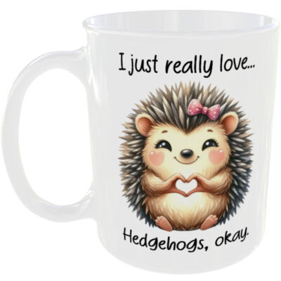 I JUST REALLY LOVE IGEL TASSE HERZ TIER KAFFEE TEETASSE IGELLIEBHABER GESCHENK