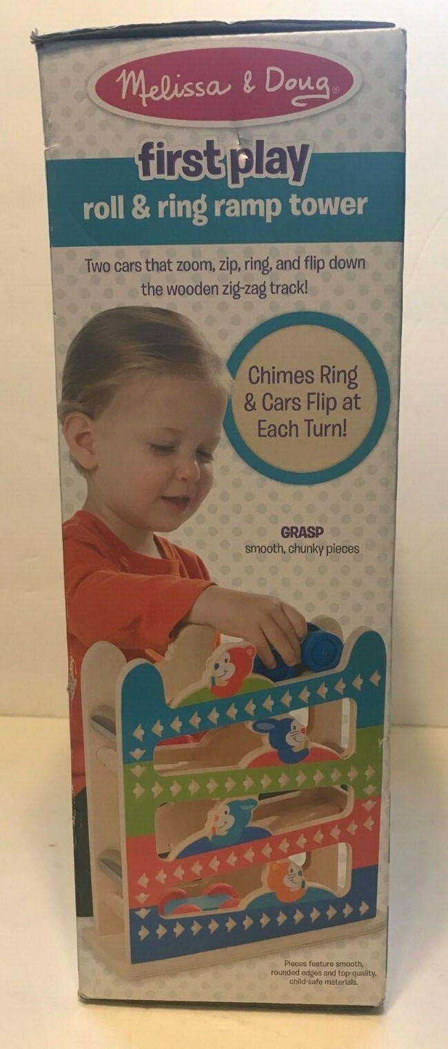 melissa and doug first play roll and ring ramp tower