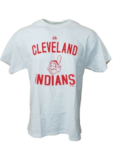 Cleveland Indians Majestic Herren MLB Baseball S/S weiß T-Shirt