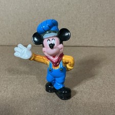 Rare Vintage Walt Disney Rail Road Train Conductor Mickey Mouse Figurine 3"