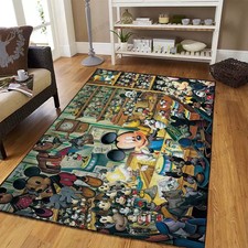 Mickey Disney Area Rug Valentine Gift, Rug For Living Room Carpet