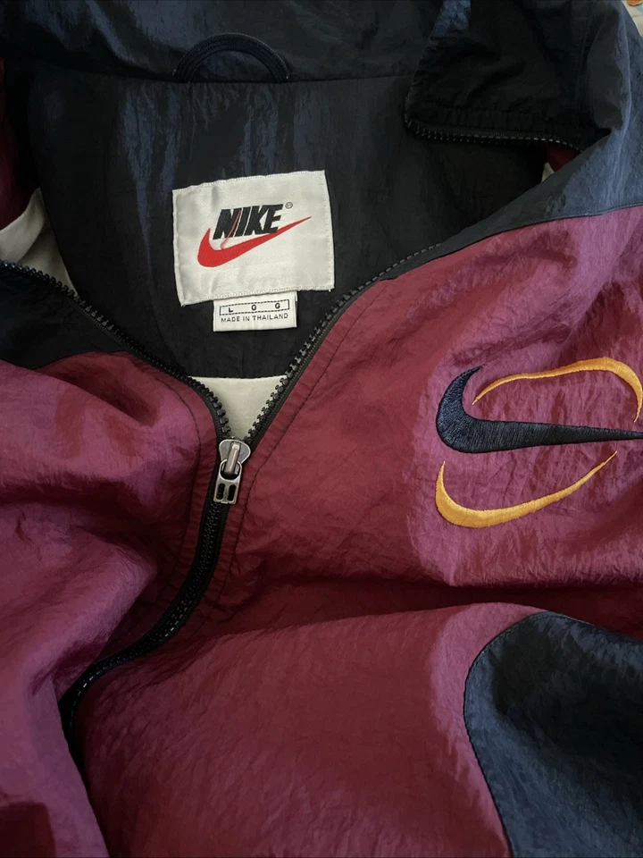 Vintage Nike Windbreaker Jacket Men’s Large Color Block 90s Full Zip Swoosh - Image 4 of 4