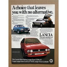 LANCIA BETA COUPE/ SALOON/HPE MEMORABILIA Original motoring press advert from 19