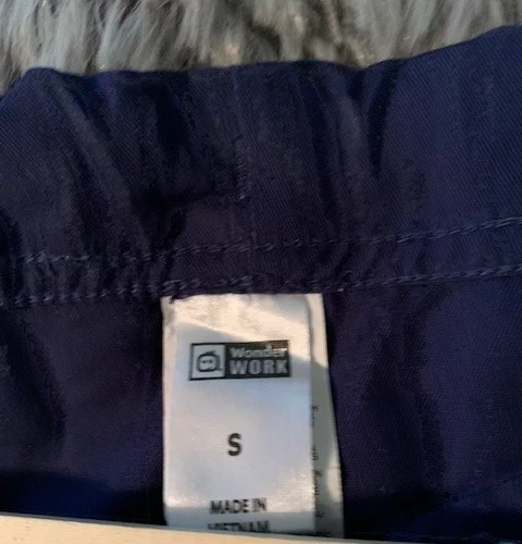 Scrub Pants Womens Size Large Navy Blue Drawstring Uniform WonderWink Work - Image 4 of 4