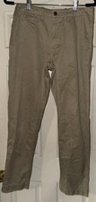 Uniqlo Pants Mens 29x34 Khaki Beige Straight Leg Chino Casual 100% Cotton