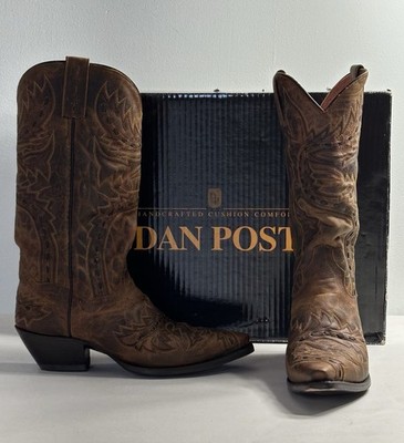 DAN POST Boots Sidewinder Leather Riding Rodeo Western Cowboy Boots Womens 8.5