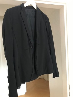 Damenjacket Rick Owens, 36/38 sehr gut ,schwarz, Seide  mittlere Länge